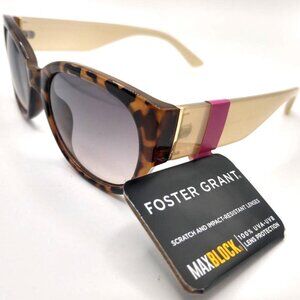 Women's Tortoise Brown Tan Sunglasses NEW Foster Grant 59281FGX205 Maxblock